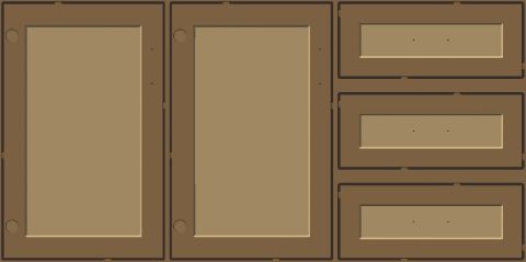 Cabinet doors with hinge cups (MDF)