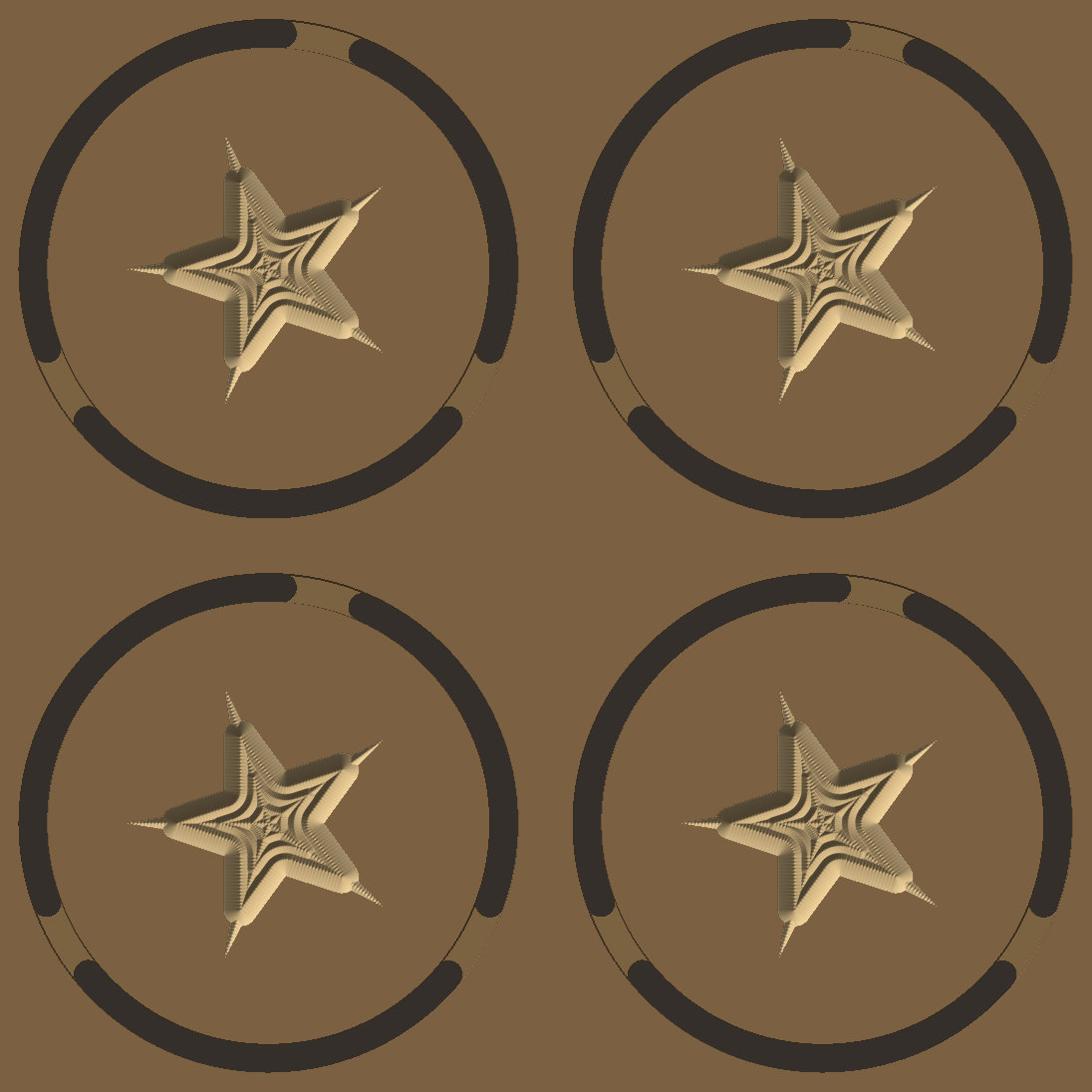 Star coasters (set of 4)